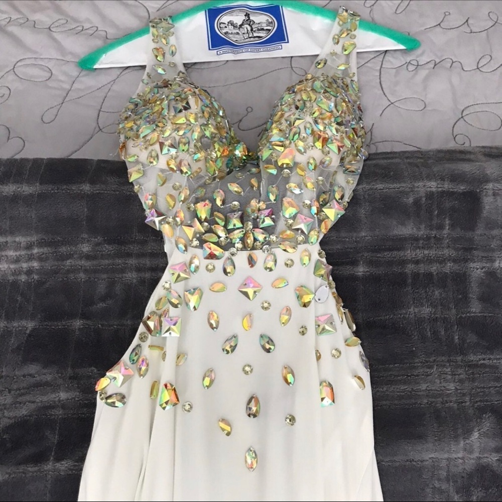 Alyce Paris White Prom Dress
